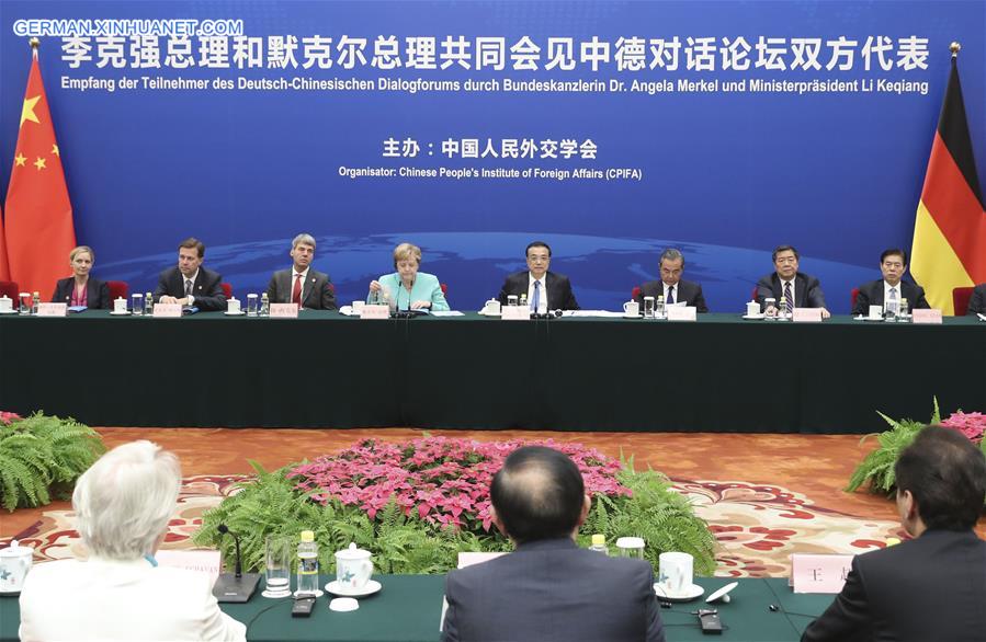 CHINA-BEIJING-LI KEQIANG-GERMANY-MERKEL-DIALOGUE FORUM-MEETING (CN)