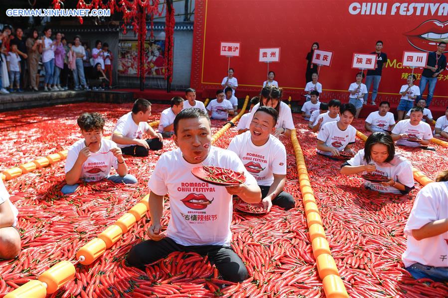 CHINA-ZHEJIANG-HANGZHOU-CHILI EATING COMPETITION (CN)