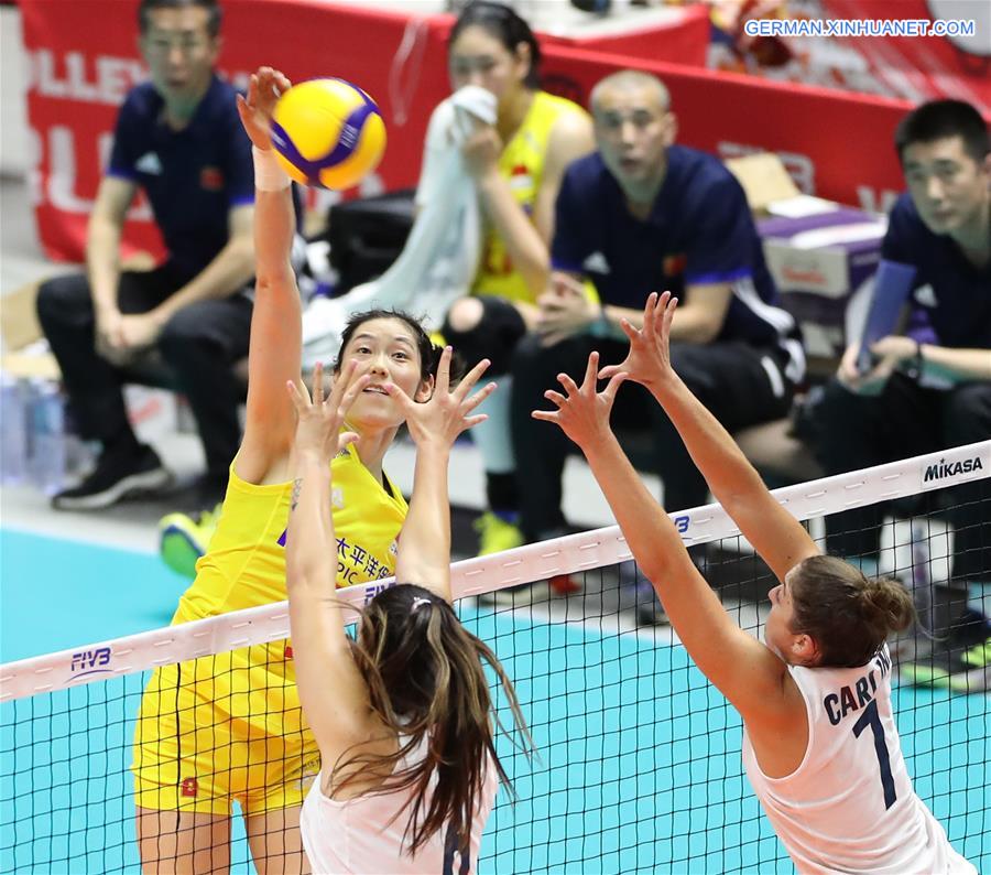 (SP)JAPAN-SAPPORO-VOLLEYBALL-WOMEN'S WORLD CUP-CHN VS USA