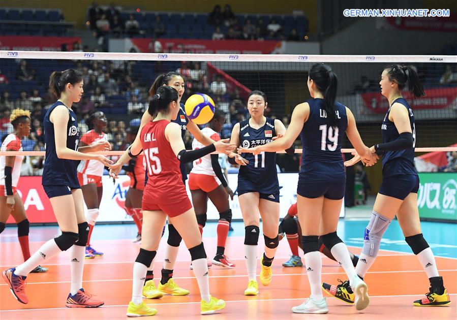 (SP)JAPAN-SAPPORO-VOLLEYBALL-WOMEN'S WORLD CUP-CHN VS KEN