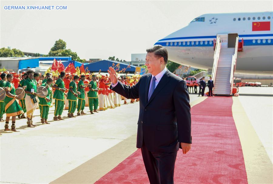 INDIA-CHENNAI-CHINA-XI JINPING-ARRIVAL