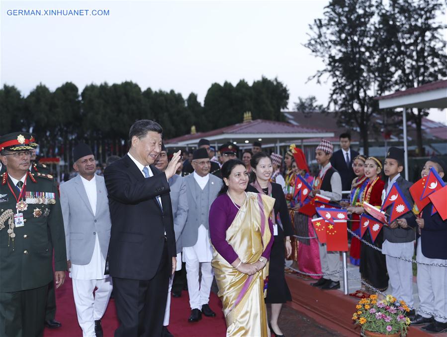 NEPAL-KATHMANDU-CHINA-XI JINPING-STATE VISIT-ARRIVAL