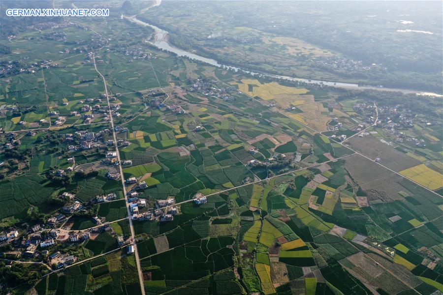 CHINA-GUANGXI-AUTUMN-AERIAL VIEW (CN)