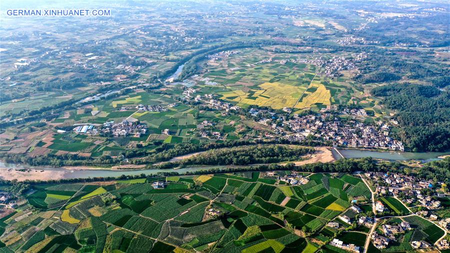 CHINA-GUANGXI-AUTUMN-AERIAL VIEW (CN)