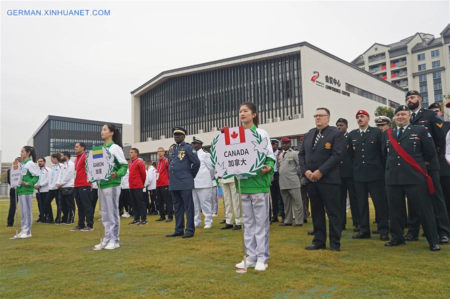 (SP)CHINA-WUHAN-7TH MILITARY WORLD GAMES-FLAG-RAISING CEREMONY