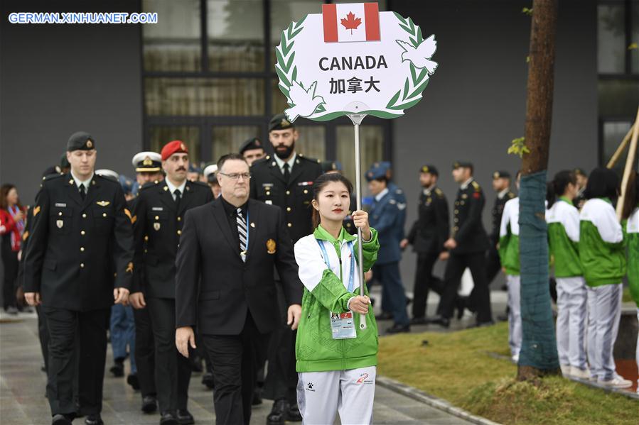 (SP)CHINA-WUHAN-7TH MILITARY WORLD GAMES-FLAG-RAISING CEREMONY