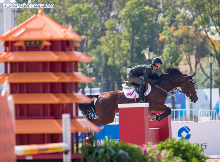 (SP)CHINA-WUHAN-7TH MILITARY WORLD GAMES-EQUESTRIAN-JUMPING INDIVIDUAL  
