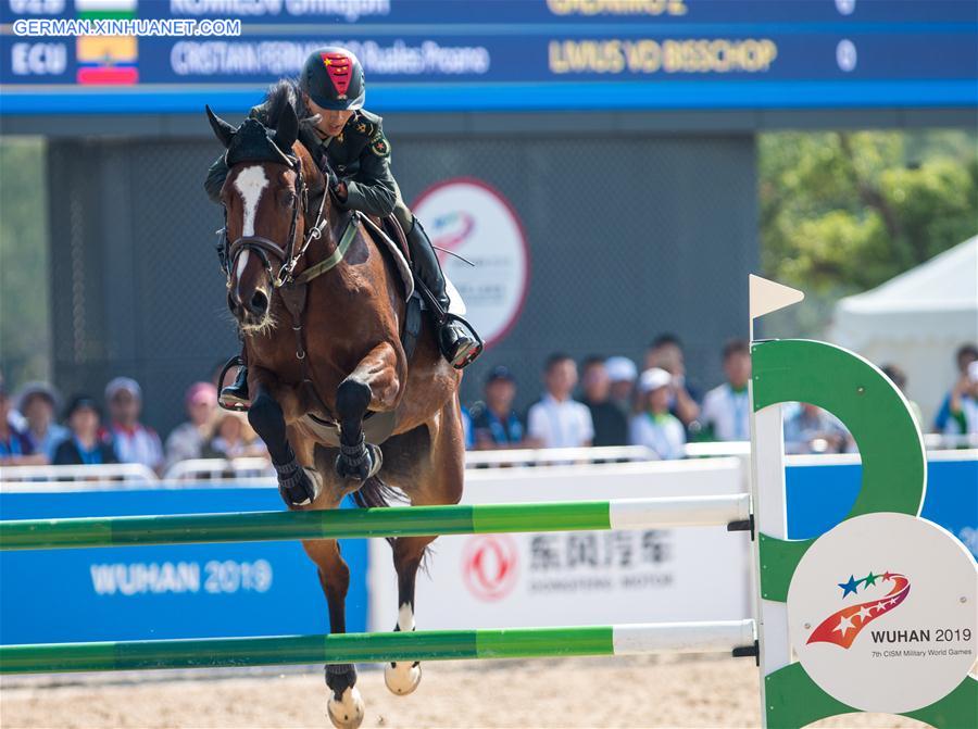 (SP)CHINA-WUHAN-7TH MILITARY WORLD GAMES-EQUESTRIAN-JUMPING INDIVIDUAL  