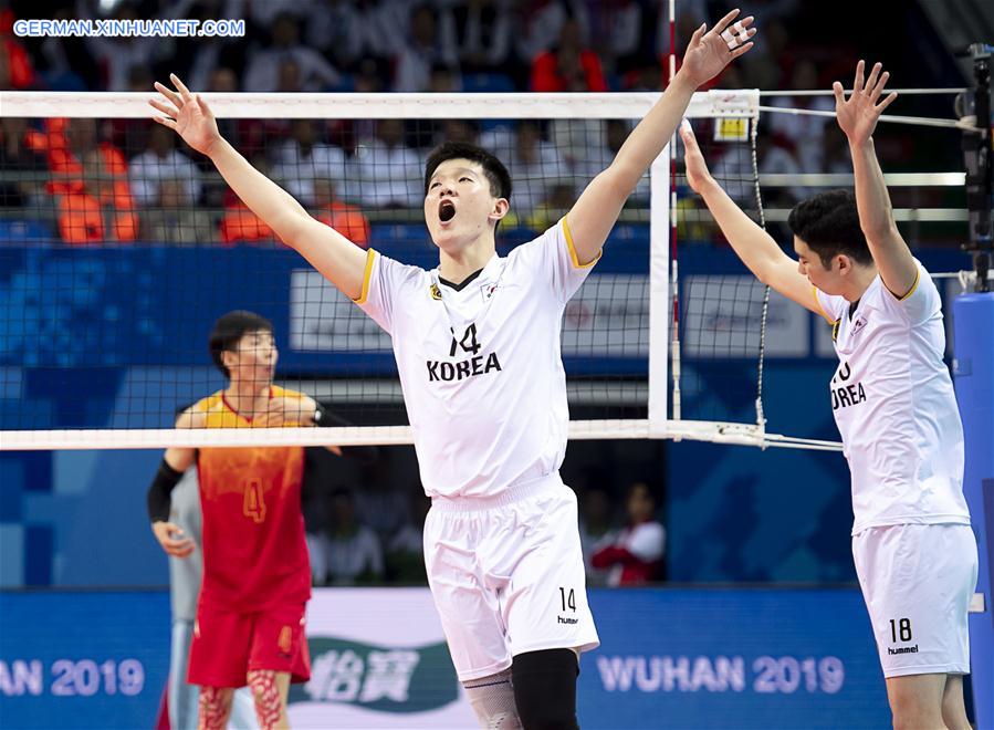 (SP)CHINA-WUHAN-7TH MILITARY WORLD GAMES-MEN-VOLLEYBALL