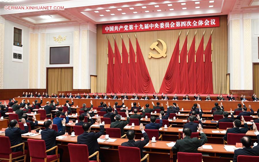 CHINA-BEIJING-CPC CENTRAL COMMITTEE-FOURTH PLENARY SESSION (CN)