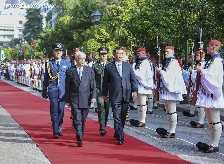 GREECE-ATHENS-XI JINPING-GREEK PRESIDENT-TALKS