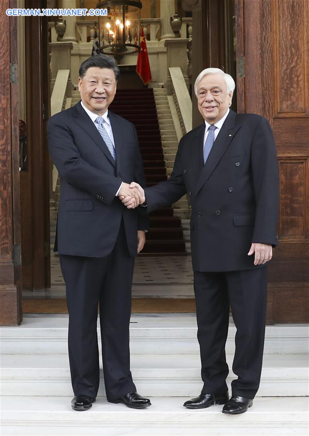 GREECE-ATHENS-XI JINPING-GREEK PRESIDENT-TALKS