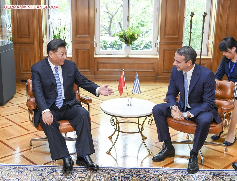 GREECE-ATHENS-XI JINPING-GREEK PM-TALKS