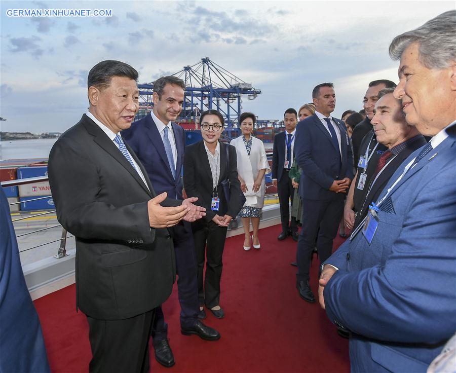 GREECE-CHINESE PRESIDENT-PIRAEUS PORT-VISIT