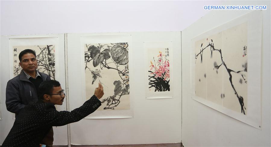 NEPAL-KATHMANDU-CHINESE ARTIST-PAINTING EXHIBITION