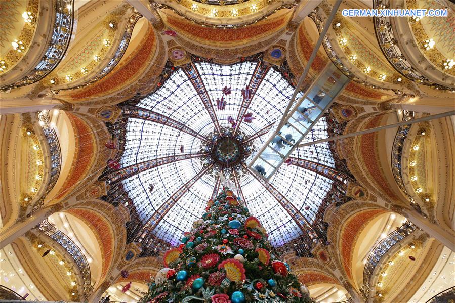 FRANCE-PARIS-GALERIES LAFAYETTE-CHRISTMAS TREE