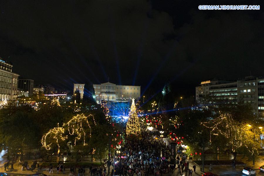 GREECE-ATHENS-CHRISTMAS TREE-LIGHTING CEREMONY