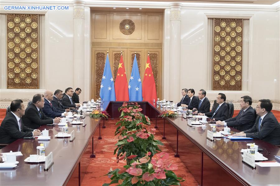 CHINA-BEIJING-LI KEQIANG-FEDERATED STATES OF MICRONESIA-PRESIDENT-MEETING (CN)
