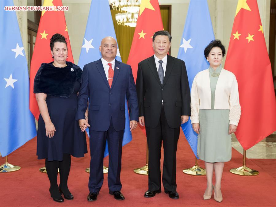 CHINA-BEIJING-XI JINPING-FEDERATED STATES OF MICRONESIA-PRESIDENT-TALKS (CN)