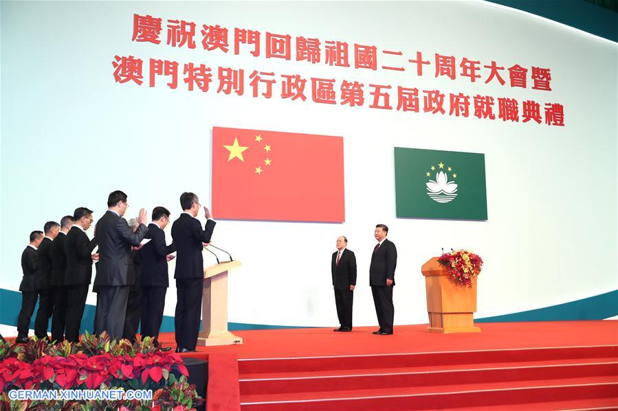 CHINA-MACAO-XI JINPING-ANNIVERSARY GATHERING-INAUGURATION (CN)