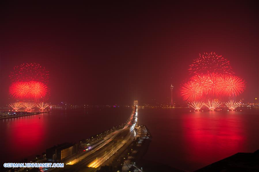 CHINA-MACAO-20TH ANNIVERSARY-RETURN TO MOTHERLAND-FIREWORKS (CN)