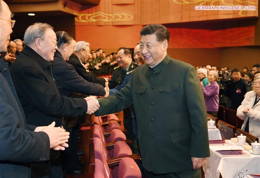 CHINA-BEIJING-XI JINPING-GALA-MILITARY VETERANS AND RETIRED OFFICERS-SPRING FESTIVAL GREETINGS (CN)