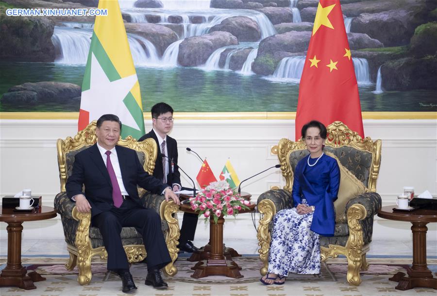 MYANMAR-NAY PYI TAW-CHINA-XI JINPING-STATE COUNSELLOR-MEETING 