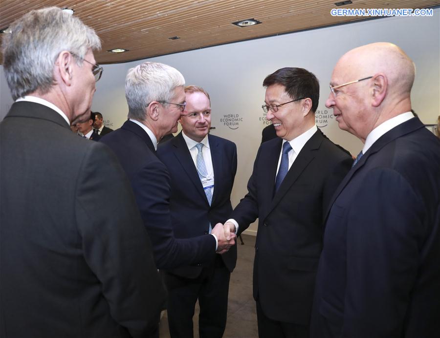 SWITZERLAND-DAVOS-HAN ZHENG-WEF ANNUAL MEETING