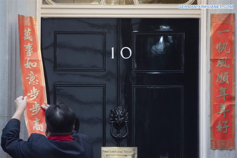 BRITAIN-LONDON-CHINA-LUNAR NEW YEAR-COUPLETS