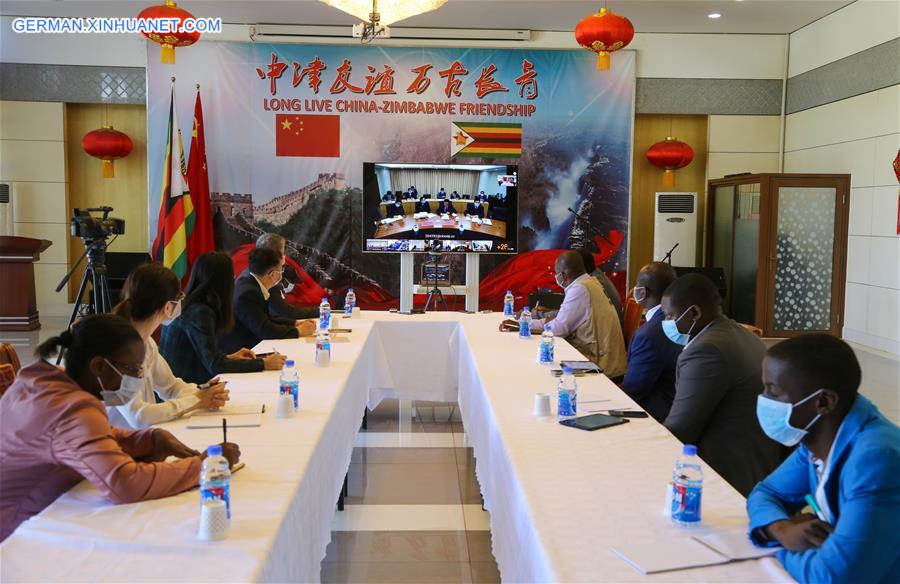AFRICA-CHINA-COVID-19-VIDEO CONFERENCE-COOPERATION