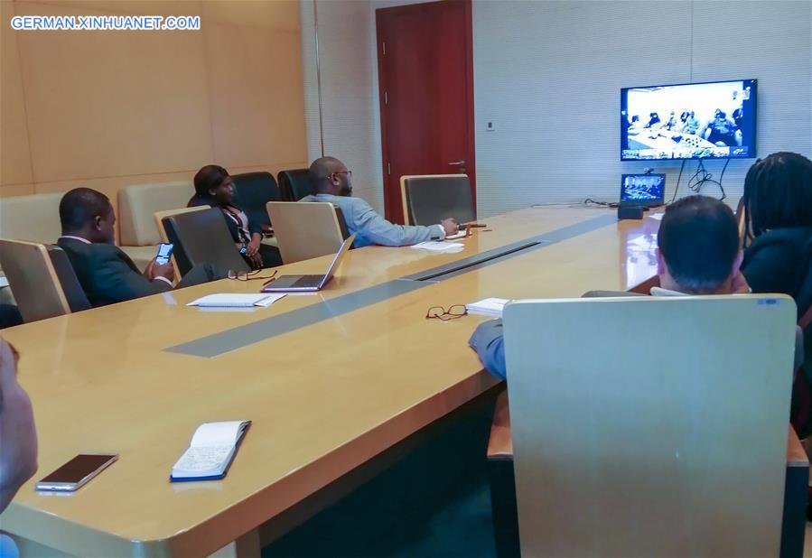 AFRICA-CHINA-COVID-19-VIDEO CONFERENCE-COOPERATION