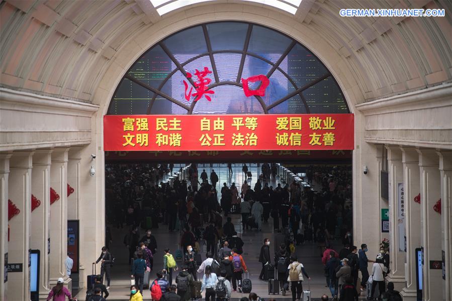 CHINA-HUBEI-WUHAN-RAILWAY STATION-REOPENING