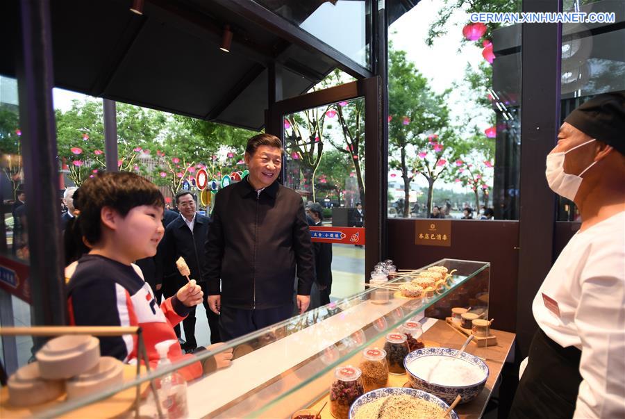 Xi im nordwestchinesischen Xi'an zur Inspektion Xinhua german