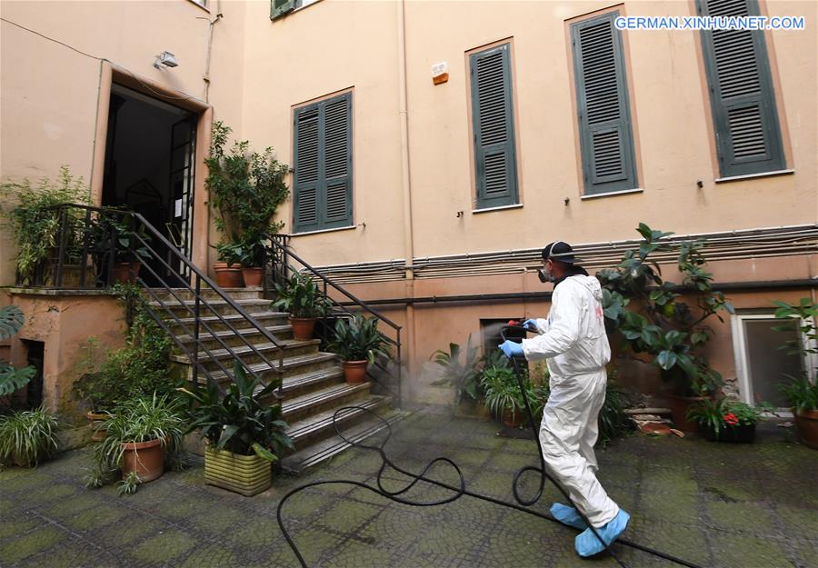 ITALY-ROME-COVID-19-DISINFECTION