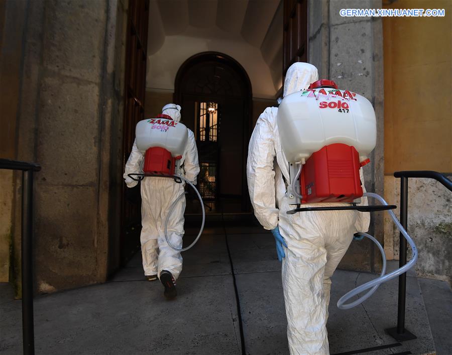 ITALY-ROME-COVID-19-DISINFECTION