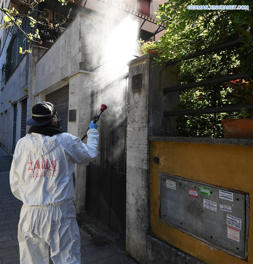 ITALY-ROME-COVID-19-DISINFECTION