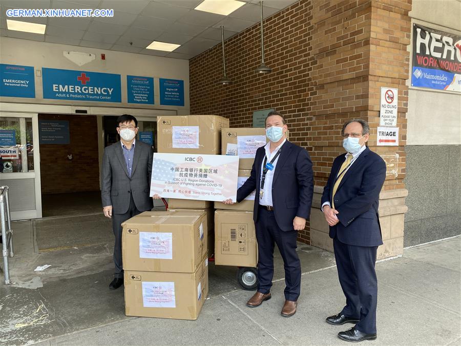 U.S.-NEW YORK-ICBC U.S. REGION-COVID-19-MEDICAL SUPPLIES-DONATIONS