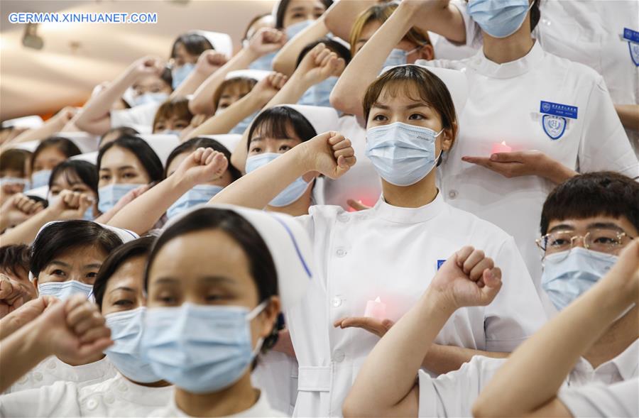 CHINA-NURSES-COVID-19-NURSING THE WORLD TO HEALTH (CN)