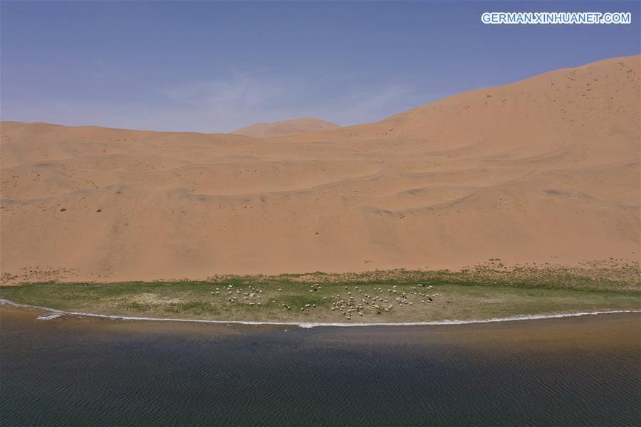 CHINA-INNER MONGOLIA-DESERT-LAKE VIEW (CN)