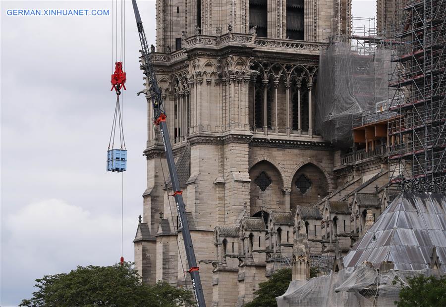 FRANCE-PARIS-NOTRE DAME-SCAFFOLDING-DISMANTLING