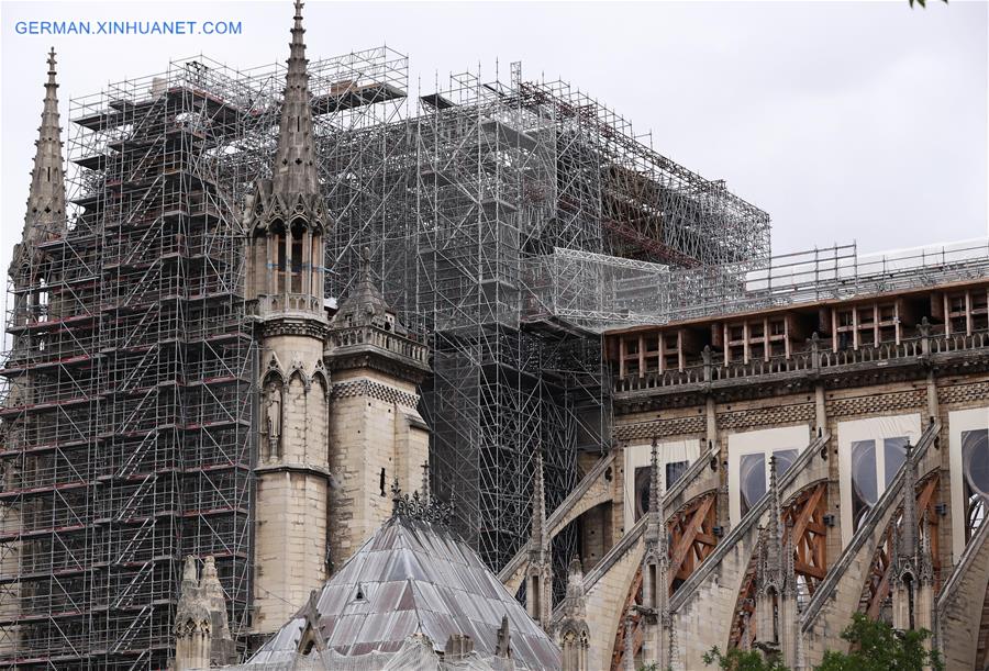 FRANCE-PARIS-NOTRE DAME-SCAFFOLDING-DISMANTLING