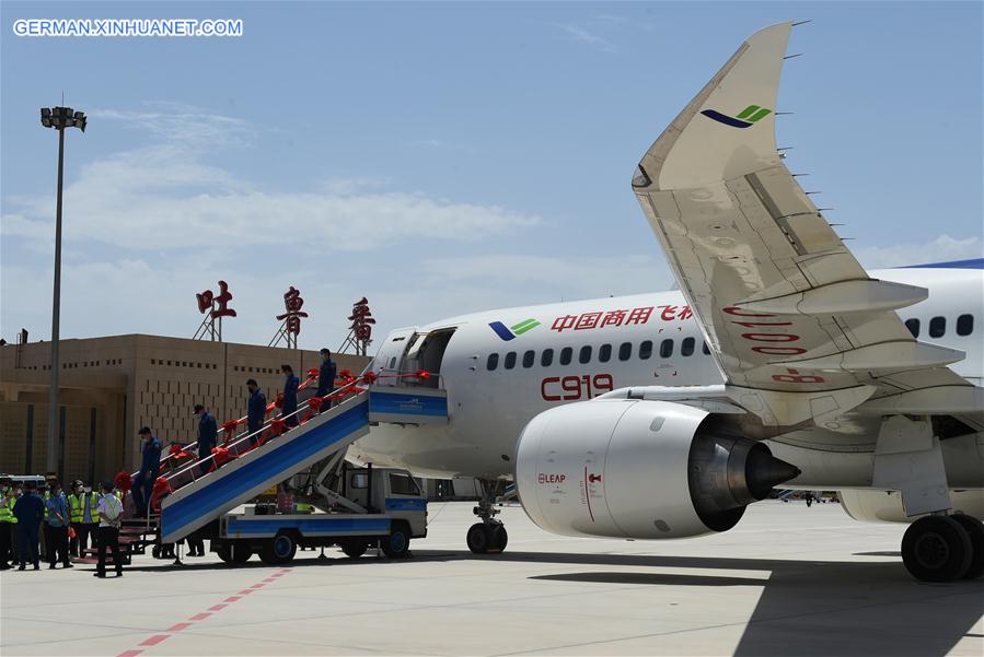 CHINA-XINJIANG-TURPAN-C919 JET-TEST FLIGHT (CN)