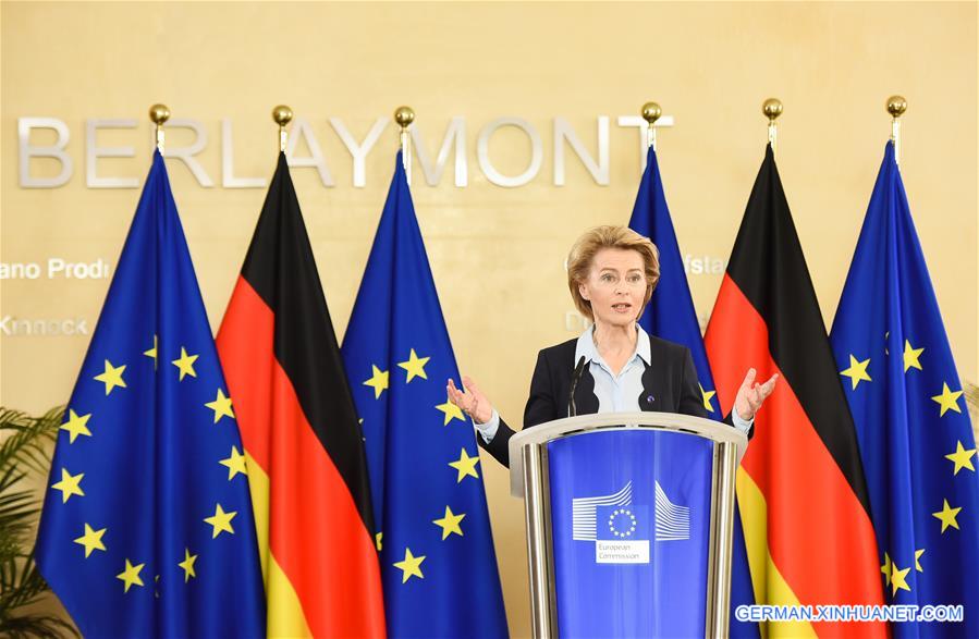 BELGIUM-BRUSSELS-EU-PRESIDENT-GERMAN CHANCELLOR-VIDEO PRESS CONFERENCE