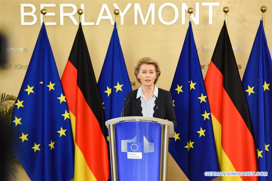 BELGIUM-BRUSSELS-EU-PRESIDENT-GERMAN CHANCELLOR-VIDEO PRESS CONFERENCE