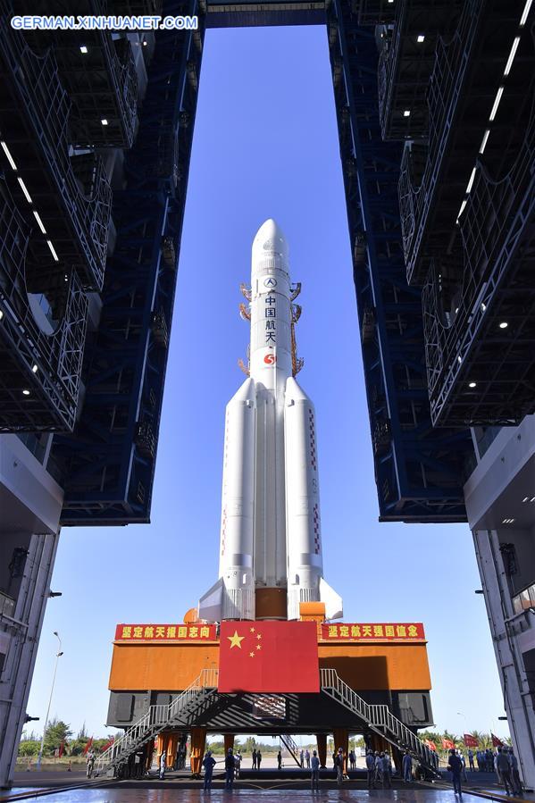 (EyesonSci)CHINA-HAINAN-LONG MARCH-5 ROCKET-LAUNCH-PREPARATION (CN)