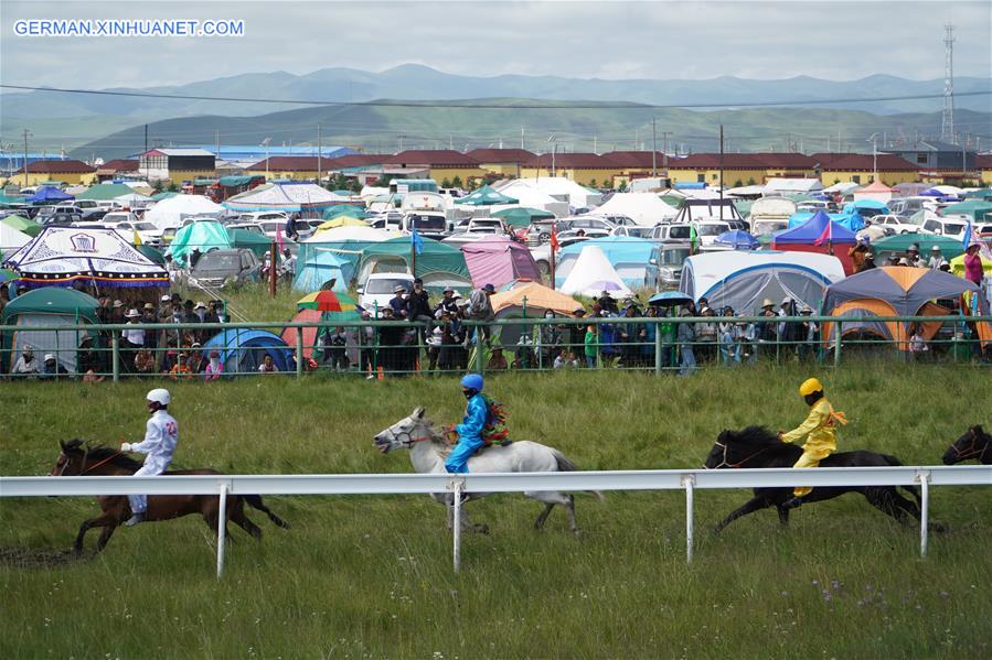 CHINA-GANSU-MAQU-HORSE RACING FESTIVAL-OPENING (CN)