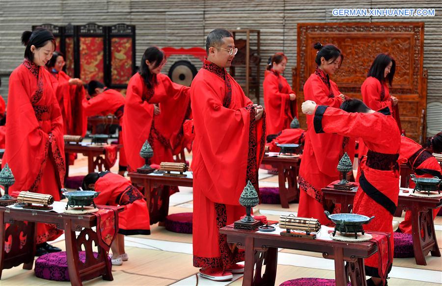 CHINA-XI'AN-EDUCATION-FIRST WRITING CEREMONY (CN)