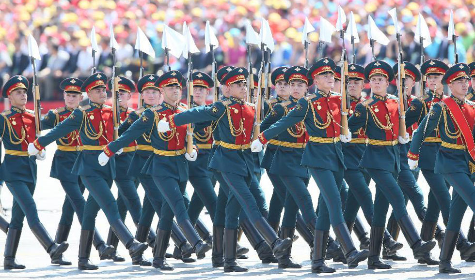 Ausländische Formationen nehmen an Militärparade des Siegestages in Beijing teil