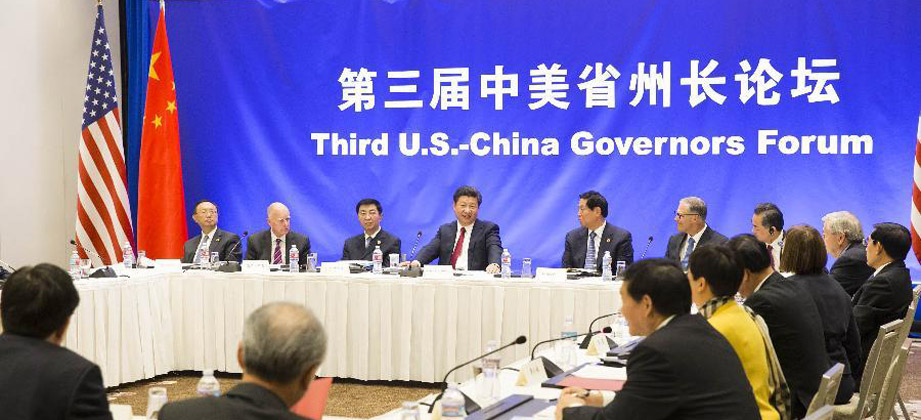 Xi Jinping hält Rede auf 3. China-US Gouverneur Forum