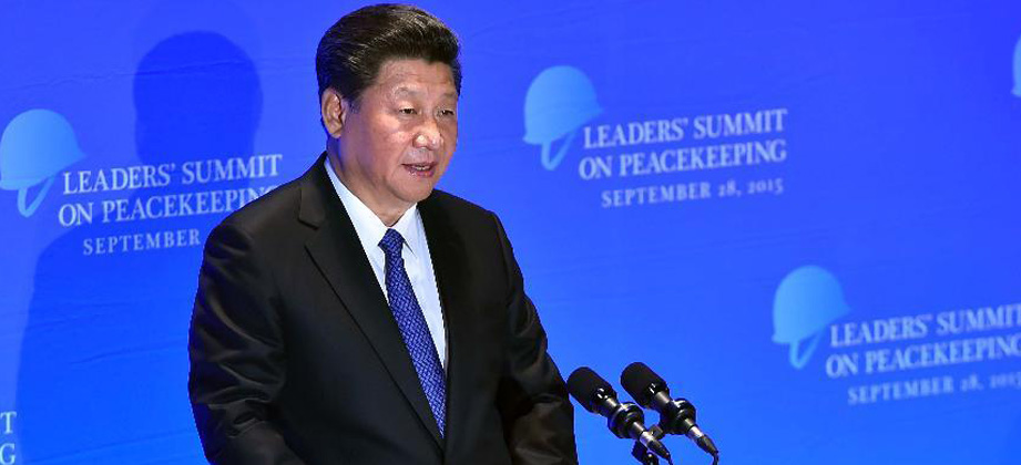 Xi Jinping hält beim UN-Gipfeltreffen über Friedenssicherung eine Rede